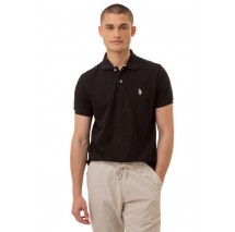 U.S POLO ASSN  41029 POLO T-SHIRT ΜΠΛΟΥΖΑ ΑΝΔΡΙΚΗ BLACK