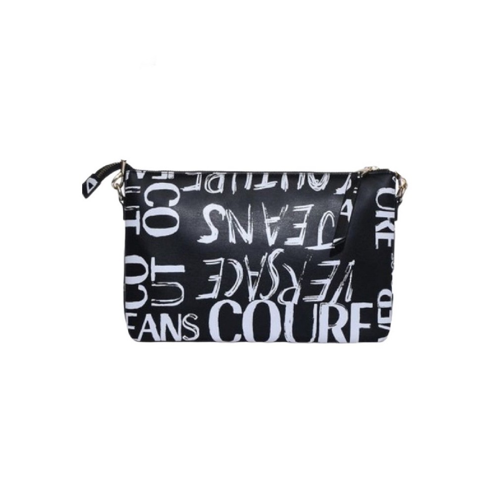 VERSACE JEANS COUTURE RANGE I - SOFT ALLOVER LOGO, SKETCH ΤΣΑΝΤΑ ΓΥΝΑΙΚΕΙΑ BLACK/WHITE