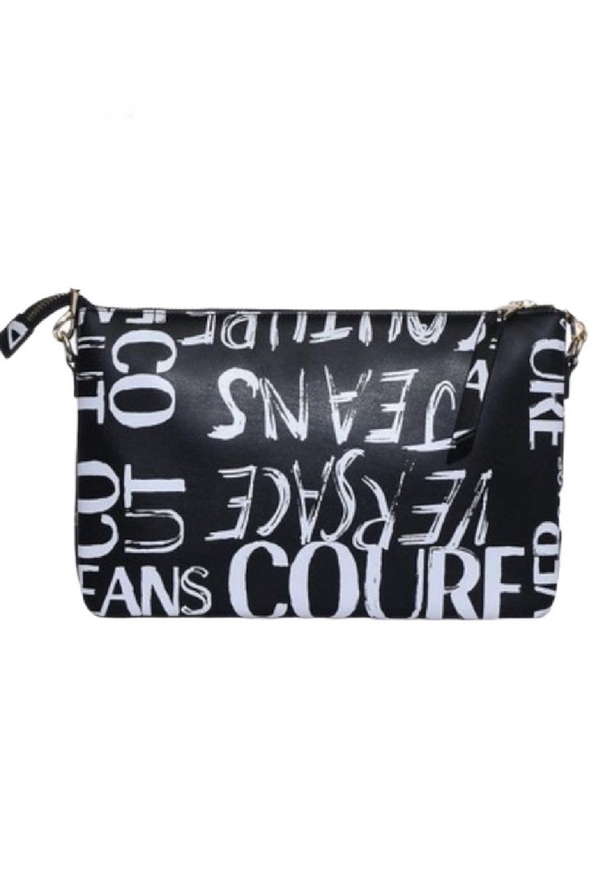 VERSACE JEANS COUTURE RANGE I - SOFT ALLOVER LOGO, SKETCH ΤΣΑΝΤΑ ΓΥΝΑΙΚΕΙΑ BLACK/WHITE