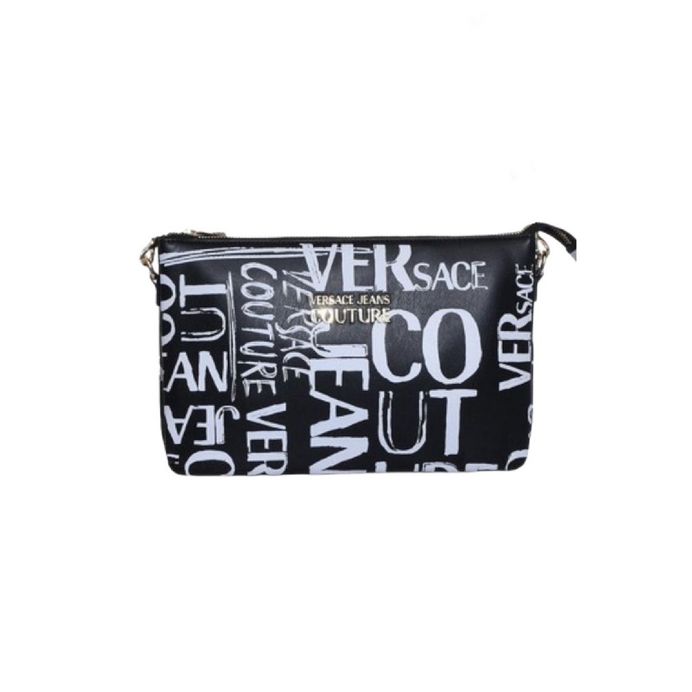 VERSACE JEANS COUTURE RANGE I - SOFT ALLOVER LOGO, SKETCH ΤΣΑΝΤΑ ΓΥΝΑΙΚΕΙΑ BLACK/WHITE