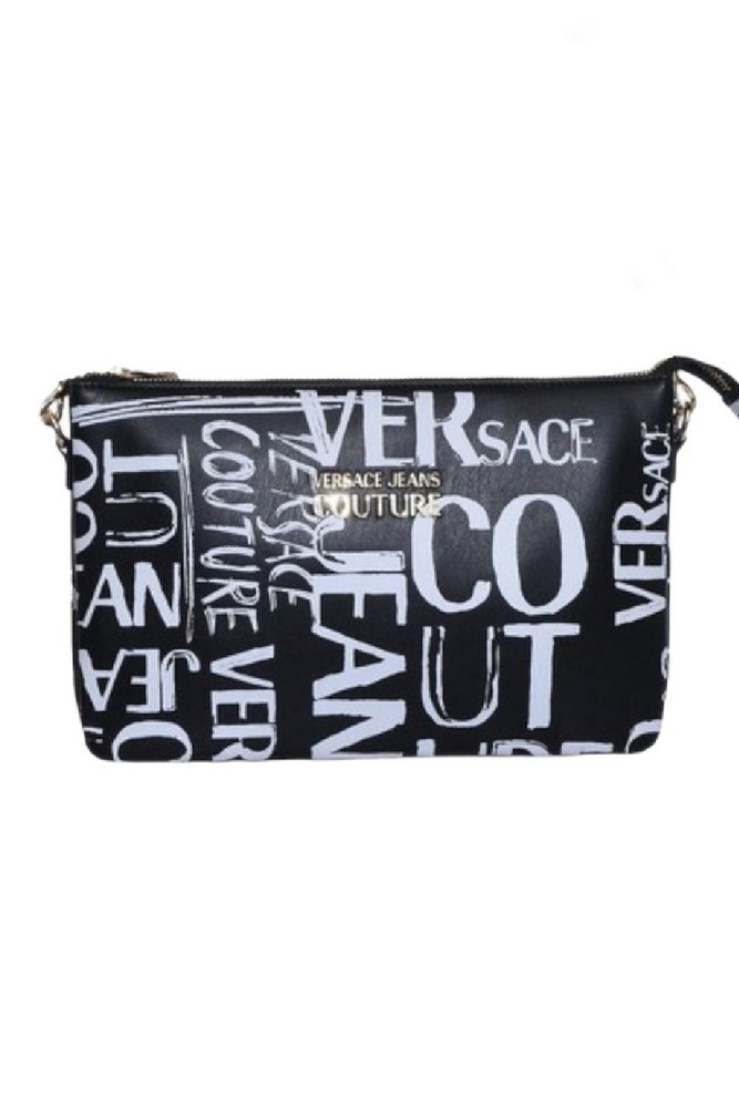 VERSACE JEANS COUTURE RANGE I - SOFT ALLOVER LOGO, SKETCH ΤΣΑΝΤΑ ΓΥΝΑΙΚΕΙΑ BLACK/WHITE