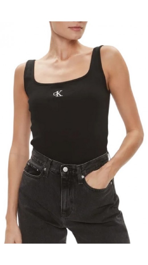 CALVIN KLEIN JEANS RIB TANK TOP ΤΟΠ ΓΥΝΑΙΚΕΙΟ BLACK