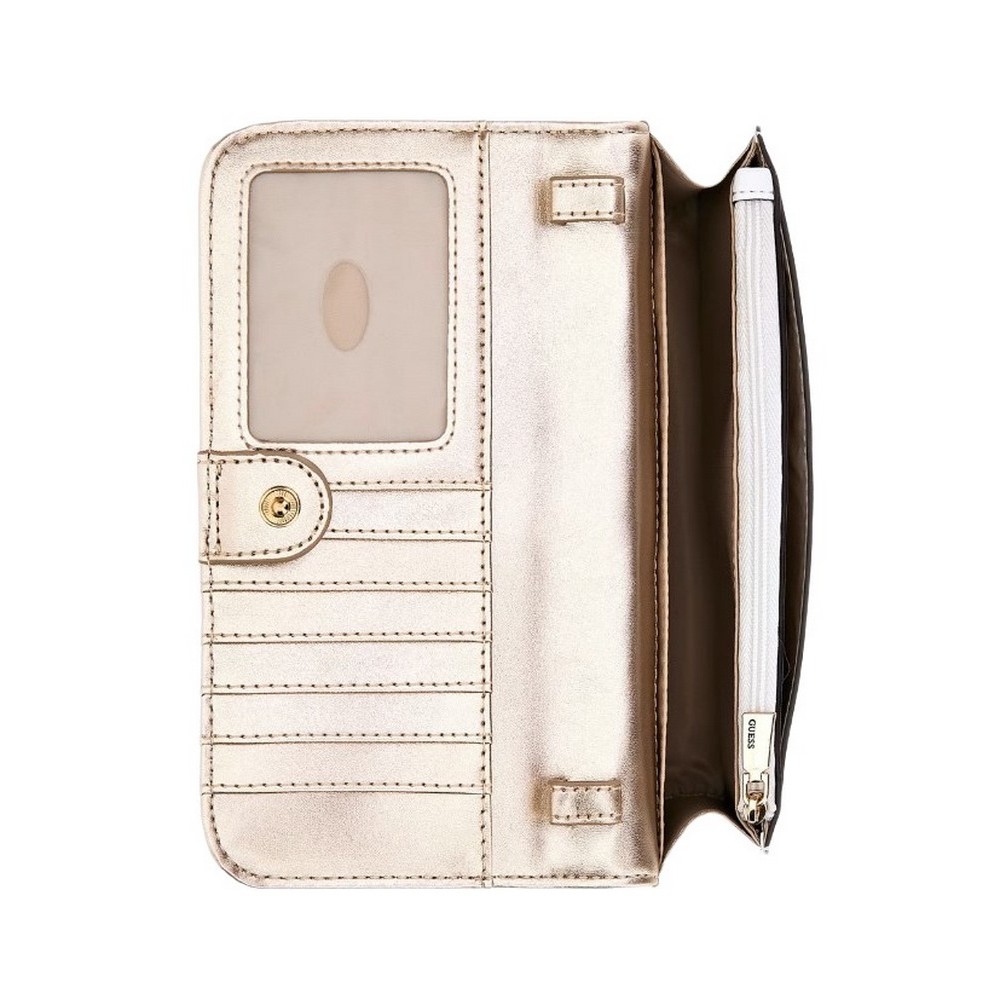 GUESS LA FEMME SLG PHONE CROSSBODY ΑΞΕΣΟΥΑΡ ΠΟΡΤΟΦΟΛΙ  ΓΥΝΑΙΚΕΙΟ WHITE