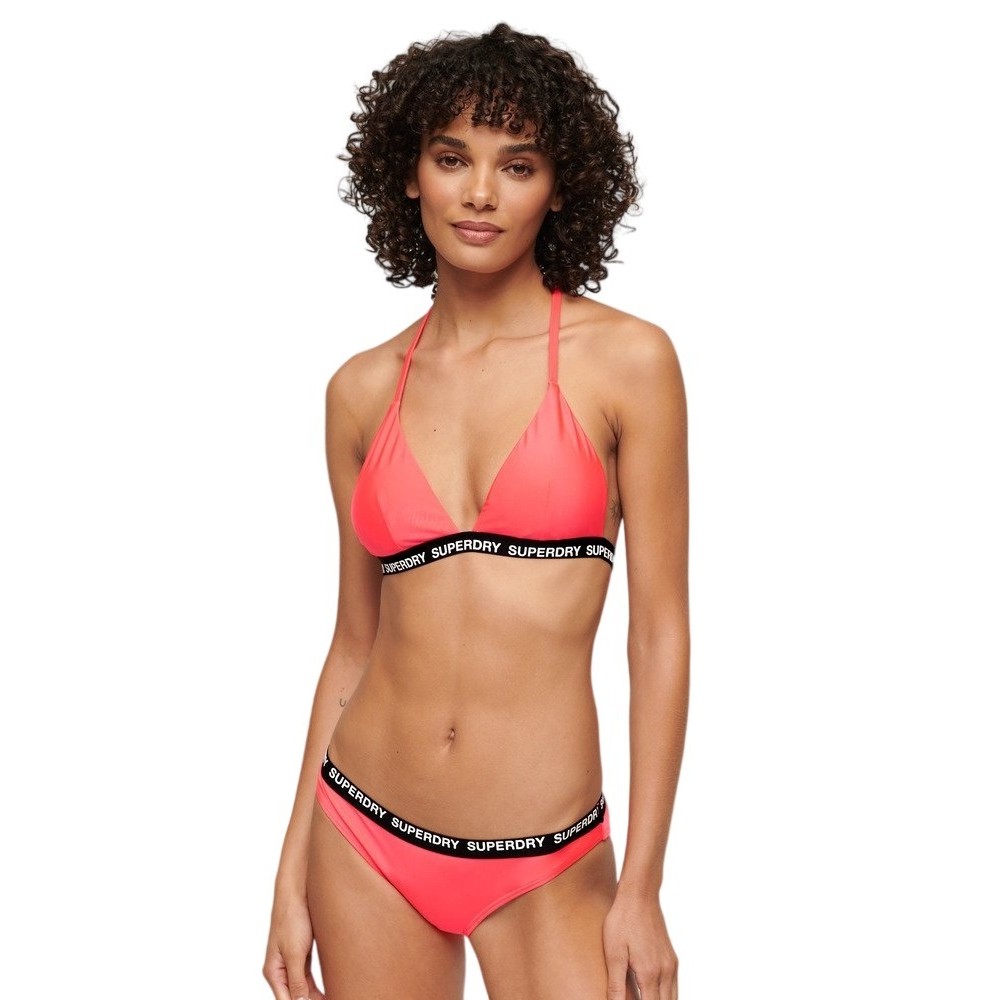 SUPERDRY TRIANGLE ELASTIC BIKINI TOP ΜΑΓΙΟ ΓΥΝΑΙΚΕΙΟ PINK