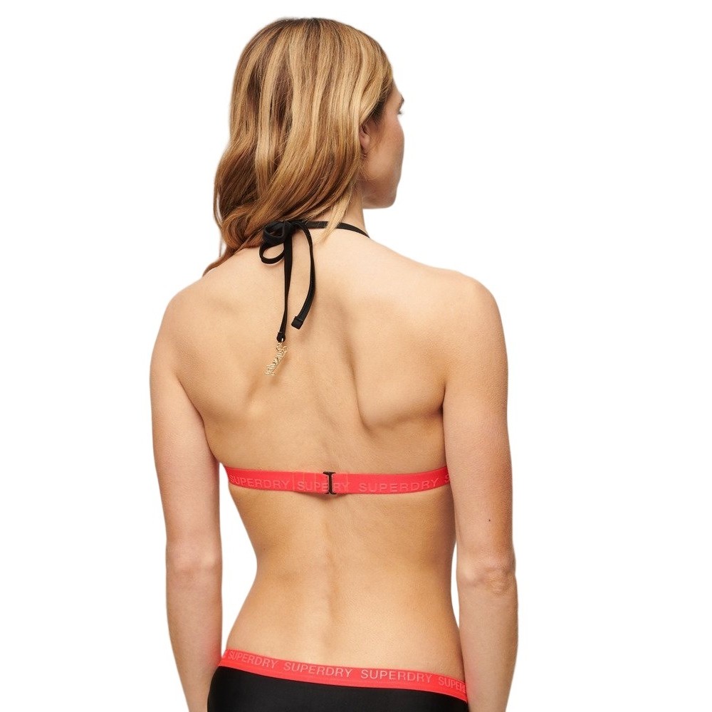 SUPERDRY TRIANGLE ELASTIC BIKINI TOP ΜΑΓΙΟ ΓΥΝΑΙΚΕΙΟ BLACK