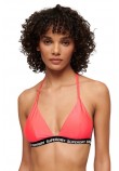 SUPERDRY TRIANGLE ELASTIC BIKINI TOP ΜΑΓΙΟ ΓΥΝΑΙΚΕΙΟ PINK