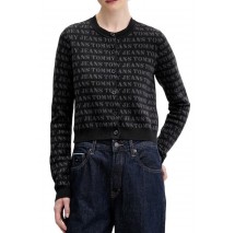 TOMMY JEANS AOP CROP CREW CARDIGAN ΖΑΚΕΤΑ ΓΥΝΑΙΚΕΙΑ BLACK