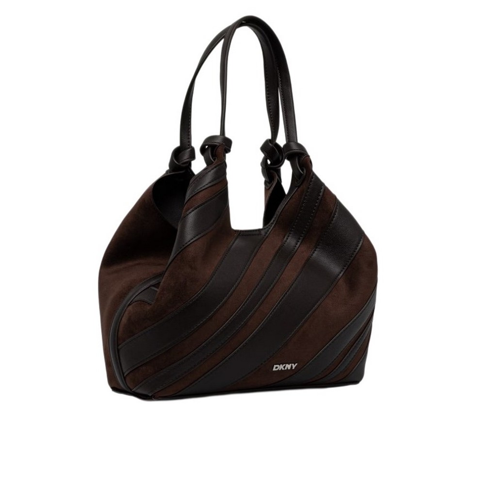 DKNY PAULA TOTE HANDBAG ΤΣΑΝΤΑ ΓΥΝΑΙΚΕΙΑ DARK BROWN