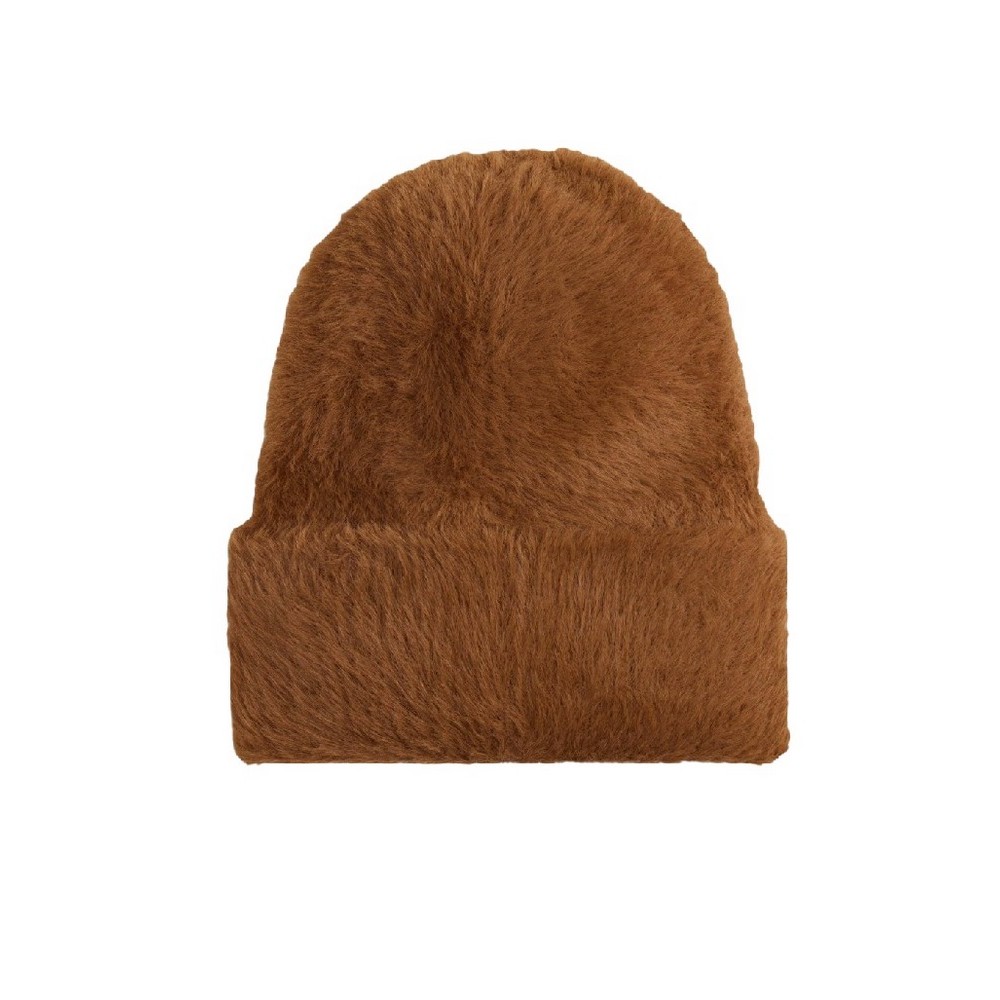 TOMMY JEANS HERITAGE FLUFFY BEANIE ΣΚΟΥΦΟΣ ΓΥΝΑΙΚΕΙΟΣ BROWN