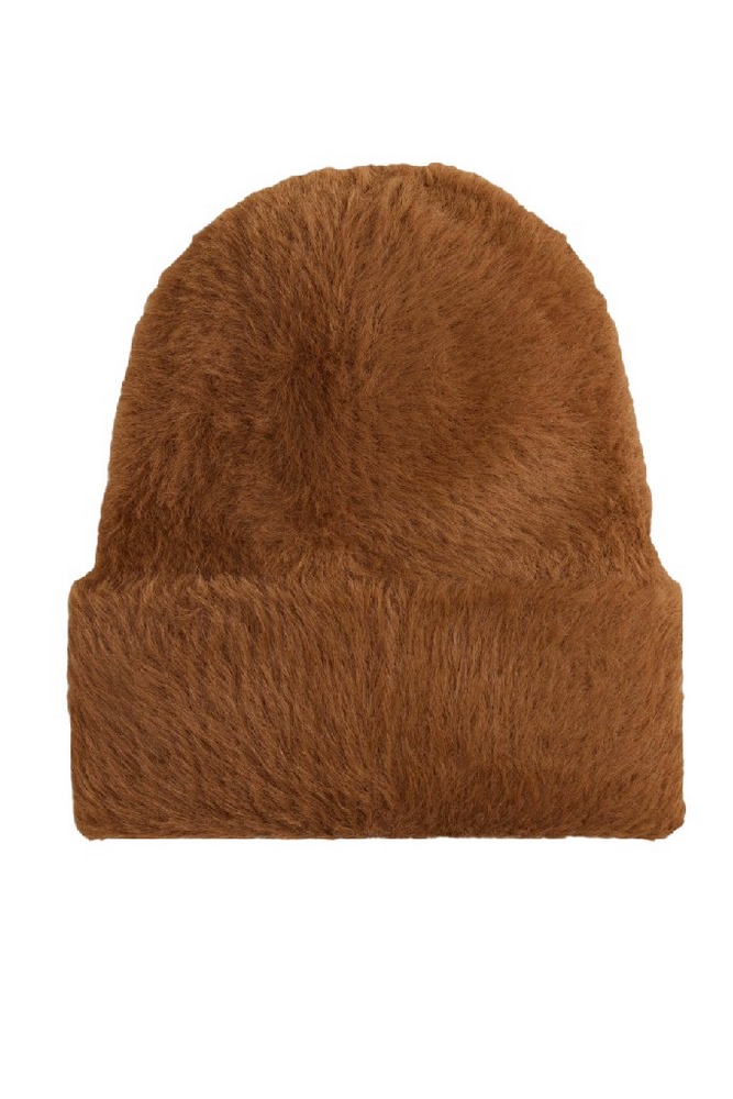 TOMMY JEANS HERITAGE FLUFFY BEANIE ΣΚΟΥΦΟΣ ΓΥΝΑΙΚΕΙΟΣ BROWN