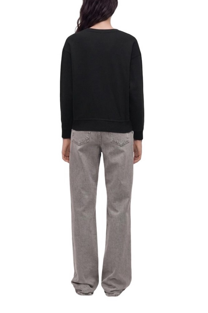 DKNY RHINESTONE BIG LOGO SWEATSHIRT ΜΠΛΟΥΖΑ ΦΟΥΤΕΡ ΓΥΝΑΙΚΕΙΑ BLACK
