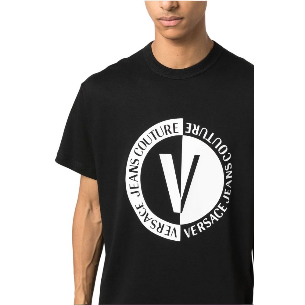 VERSACE JEANS COUTURE V-EMBLEM BIG T-SHIRT ΜΠΛΟΥΖΑ ΑΝΔΡΙΚΗ BLACK