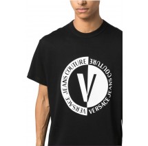 VERSACE JEANS COUTURE V-EMBLEM BIG T-SHIRT ΜΠΛΟΥΖΑ ΑΝΔΡΙΚΗ BLACK