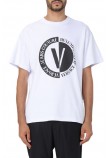 VERSACE JEANS COUTURE V-EMBLEM BIG T-SHIRT ΜΠΛΟΥΖΑ ΑΝΔΡΙΚΗ WHITE
