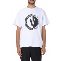 VERSACE JEANS COUTURE V-EMBLEM BIG T-SHIRT ΜΠΛΟΥΖΑ ΑΝΔΡΙΚΗ WHITE