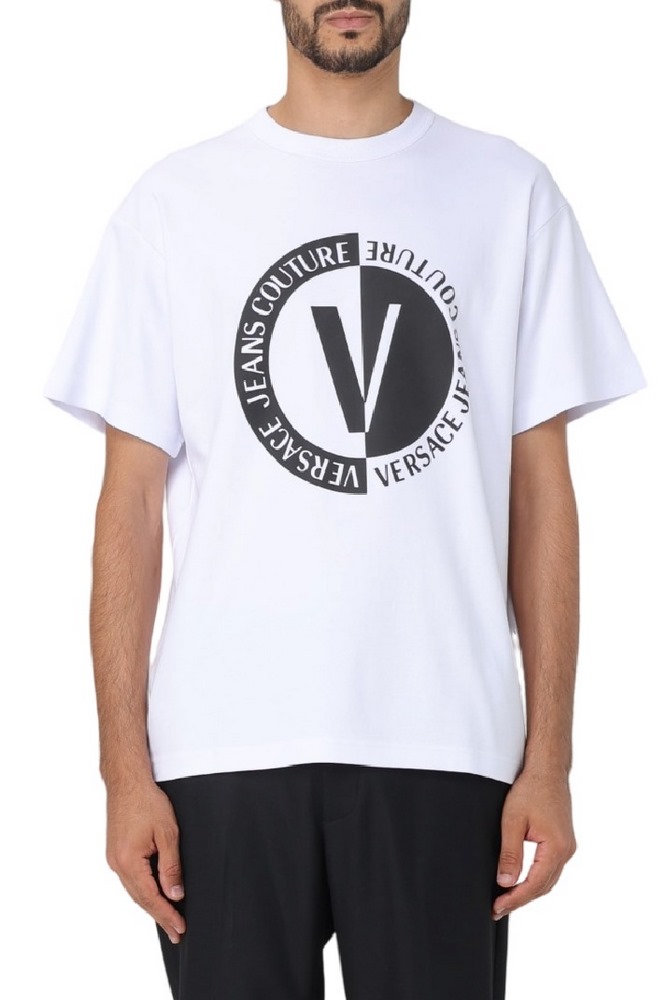 VERSACE JEANS COUTURE R NEW V-EMBLEM BIG T-SHIRT ΑΝΔΡΙΚΟ WHITE
