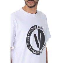 VERSACE JEANS COUTURE V-EMBLEM BIG T-SHIRT ΜΠΛΟΥΖΑ ΑΝΔΡΙΚΗ WHITE