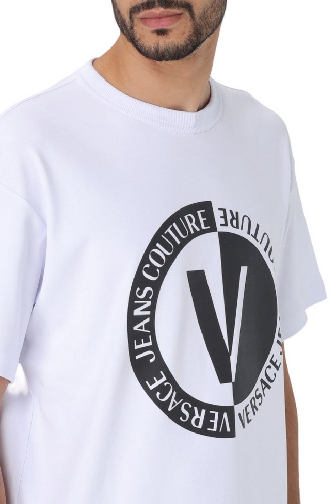 VERSACE JEANS COUTURE R NEW V-EMBLEM BIG T-SHIRT ΑΝΔΡΙΚΟ WHITE