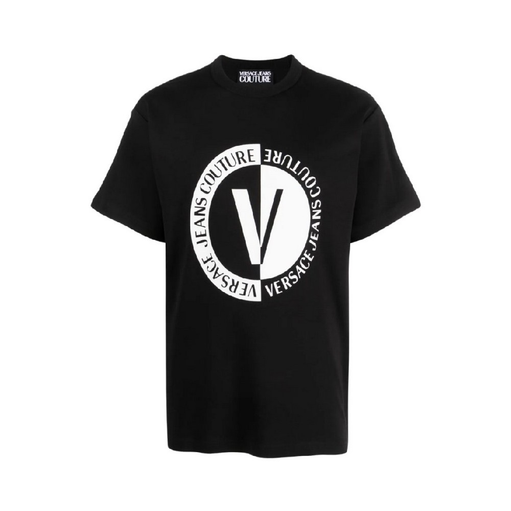 VERSACE JEANS COUTURE V-EMBLEM BIG T-SHIRT ΜΠΛΟΥΖΑ ΑΝΔΡΙΚΗ BLACK