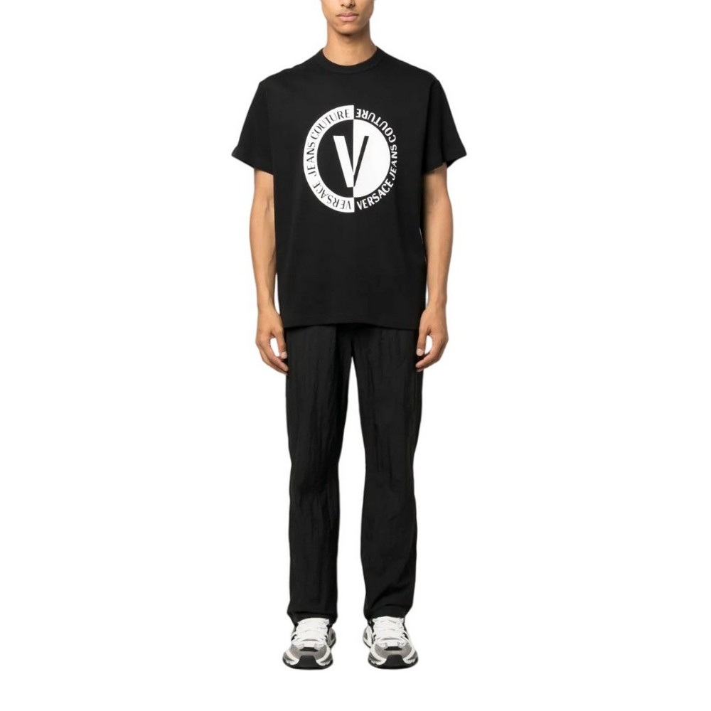 VERSACE JEANS COUTURE V-EMBLEM BIG T-SHIRT ΜΠΛΟΥΖΑ ΑΝΔΡΙΚΗ BLACK