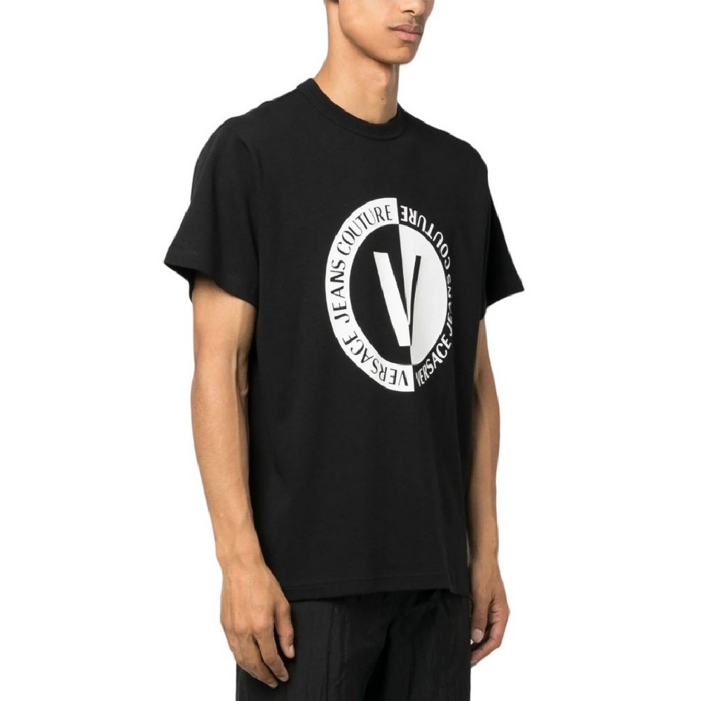 VERSACE JEANS COUTURE V-EMBLEM BIG T-SHIRT ΜΠΛΟΥΖΑ ΑΝΔΡΙΚΗ BLACK