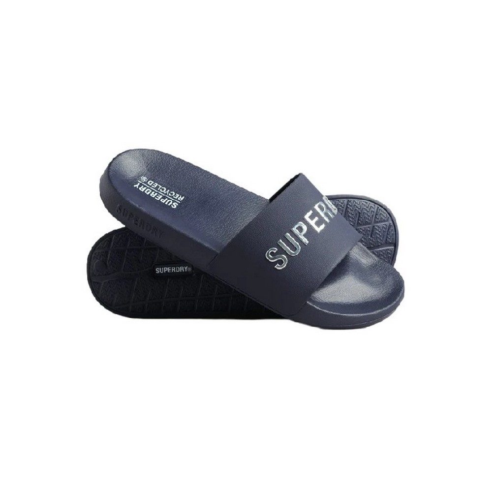 SUPERDRY D2 SDCD CODE LOGO POOL SLIDE ΠΑΝΤΟΦΛΑ ΑΝΔΡΙΚΟ NAVY