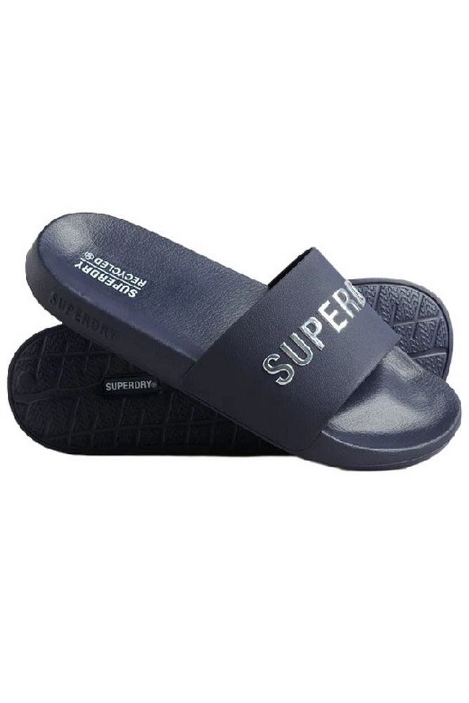 SUPERDRY D2 SDCD CODE LOGO POOL SLIDE ΠΑΝΤΟΦΛΑ ΑΝΔΡΙΚΟ NAVY