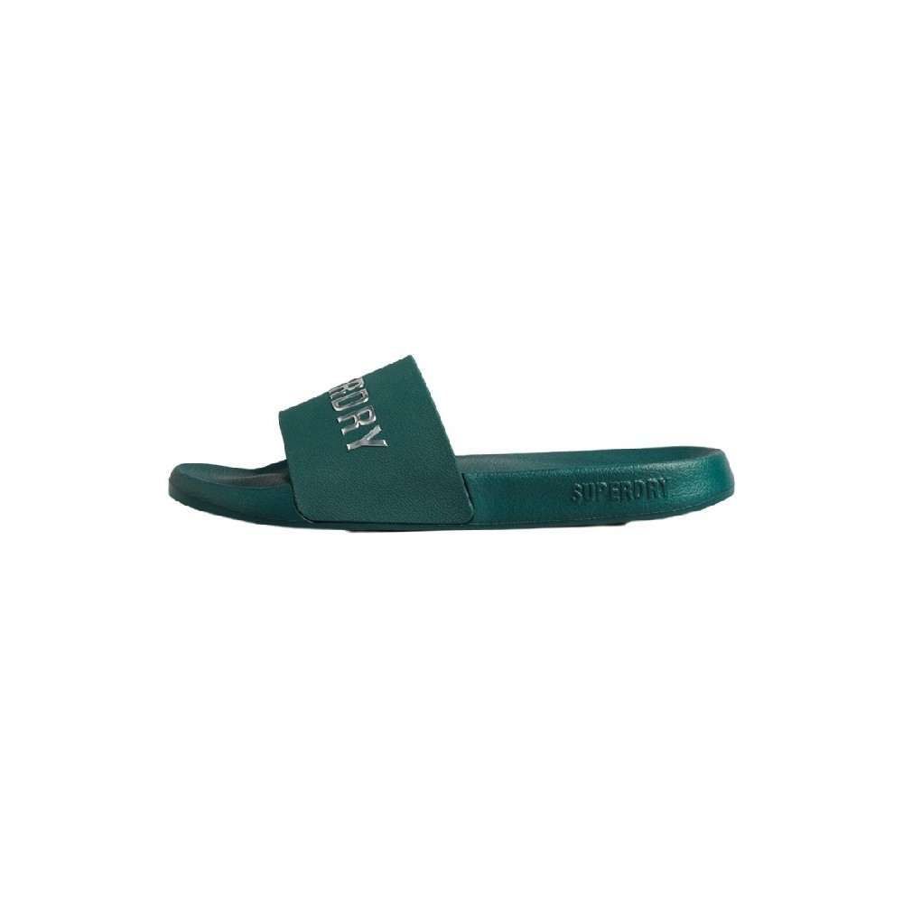 SUPERDRY D2 SDCD CODE LOGO POOL SLIDE ΠΑΝΤΟΦΛΑ ΑΝΔΡΙΚΟ GREEN