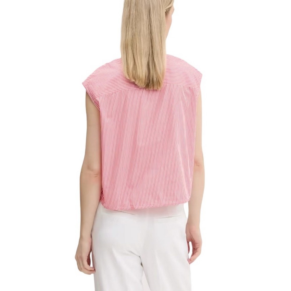 TOMMY JEANS POPLIN FRONT KNOT SHIRT ΠΟΥΚΑΜΙΣΟ ΓΥΝΑΙΚΕΙΟ RED