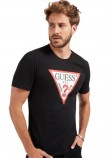 GUESS CN SS ORIGINAL LOGO TEE T-SHIRT ΑΝΔΡΙΚΟ BLACK