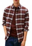 TOMMY JEANS REG FLANNEL CHECK SHIRT EXT ΠΟΥΚΑΜΙΣΟ ΑΝΔΡΙΚΟ BROWN