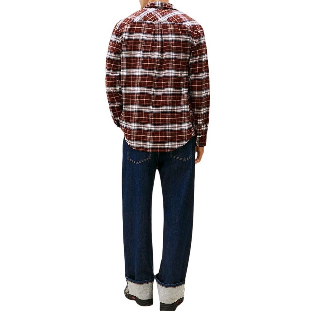 TOMMY JEANS REG FLANNEL CHECK SHIRT EXT ΠΟΥΚΑΜΙΣΟ ΑΝΔΡΙΚΟ BROWN