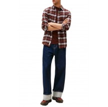 TOMMY JEANS REG FLANNEL CHECK SHIRT EXT ΠΟΥΚΑΜΙΣΟ ΑΝΔΡΙΚΟ BROWN