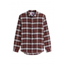 TOMMY JEANS REG FLANNEL CHECK SHIRT EXT ΠΟΥΚΑΜΙΣΟ ΑΝΔΡΙΚΟ BROWN