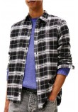 TOMMY JEANS REG FLANNEL CHECK SHIRT EXT ΠΟΥΚΑΜΙΣΟ ΑΝΔΡΙΚΟ BLACK
