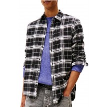 TOMMY JEANS REG FLANNEL CHECK SHIRT EXT ΠΟΥΚΑΜΙΣΟ ΑΝΔΡΙΚΟ BLACK