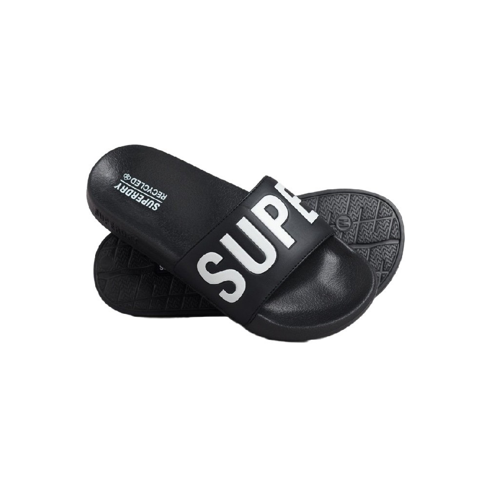 SUPERDRY CORE VEGAN POOL SLIDE ΠΑΝΤΟΦΛΑ ΓΥΝΑΙΚΕΙΑ BLACK