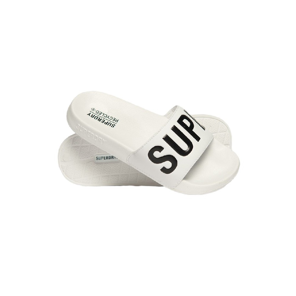 SUPERDRY CORE VEGAN POOL SLIDE ΠΑΝΤΟΦΛΑ ΓΥΝΑΙΚΕΙΑ WHITE