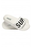 SUPERDRY CORE VEGAN POOL SLIDE ΠΑΝΤΟΦΛΑΙ ΓΥΝΑΙΚΕΙΑ WHITE