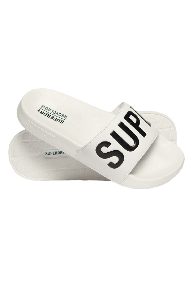 SUPERDRY CORE VEGAN POOL SLIDE ΠΑΝΤΟΦΛΑ ΓΥΝΑΙΚΕΙΑ WHITE