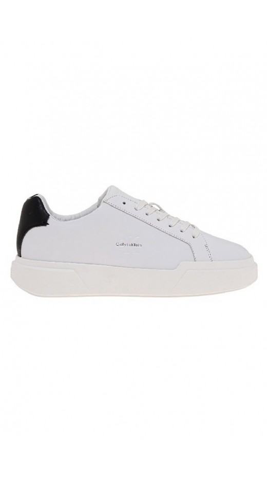 CALVIN KLEIN JEANS CHUNKY CUPSOLE LACEUP LTH ΠΑΠΟΥΤΣΙ ΑΝΔΡΙΚΟ WHITE/BLACK
