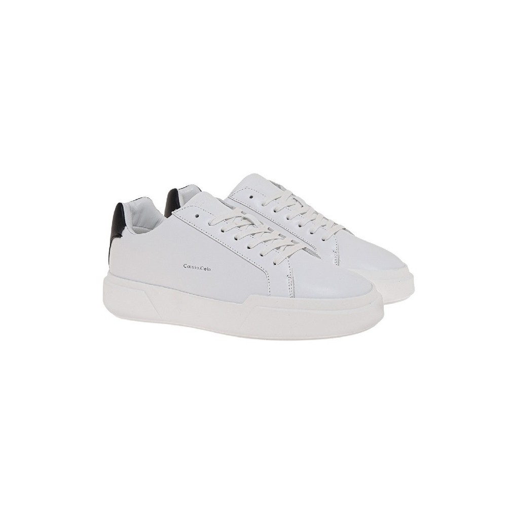 CALVIN KLEIN JEANS CHUNKY CUPSOLE LACEUP LTH ΠΑΠΟΥΤΣΙ ΑΝΔΡΙΚΟ WHITE/BLACK