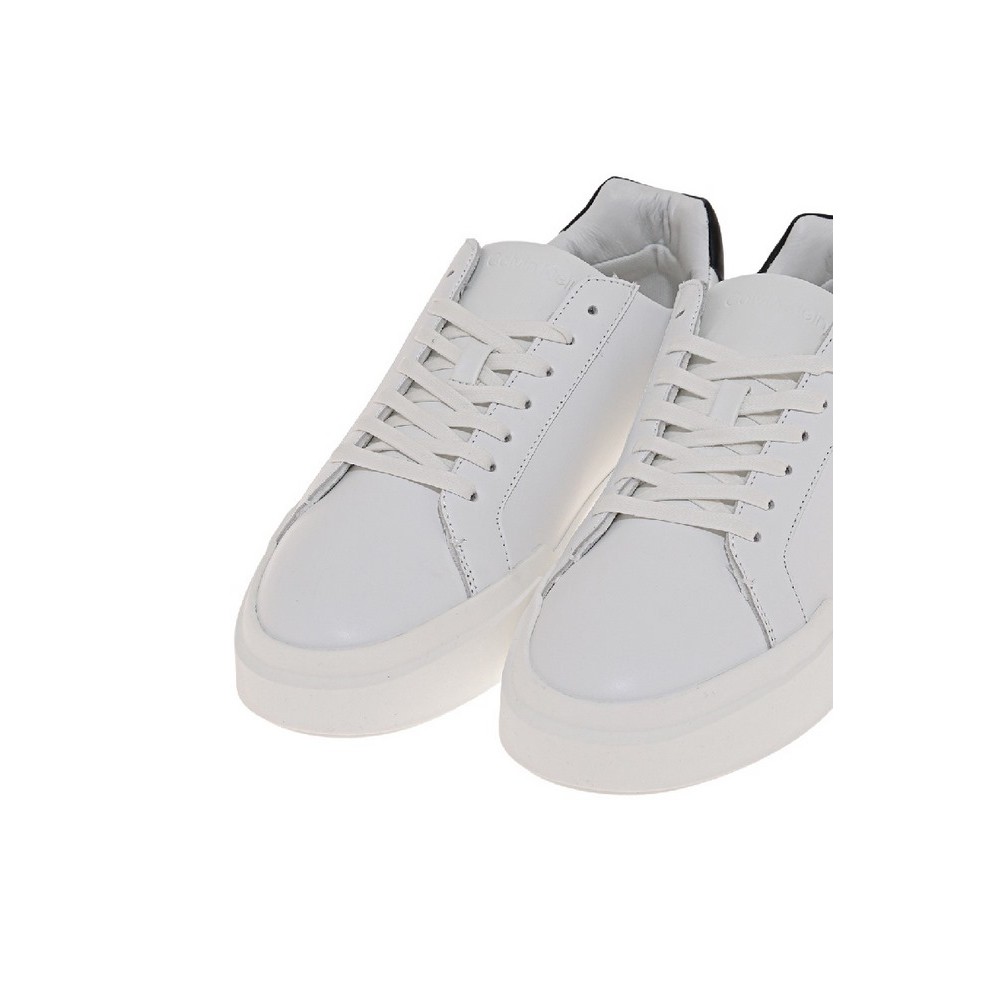 CALVIN KLEIN JEANS CHUNKY CUPSOLE LACEUP LTH ΠΑΠΟΥΤΣΙ ΑΝΔΡΙΚΟ WHITE/BLACK