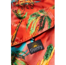 SUPERDRY HAWAIIAN PRINT 17" SWIM SHORT ΜΑΓΙΟ ΑΝΔΡΙΚΟ RED