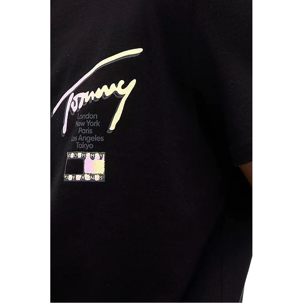 TOMMY JEANS REG CITY SIGN EXT T-SHIRT ΜΠΛΟΥΖΑ ΑΝΔΡΙΚΗ BLACK