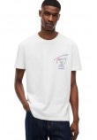 TOMMY JEANS REG CITY SIGN EXT T-SHIRT ΜΠΛΟΥΖΑ ΑΝΔΡΙΚΗ ECRU