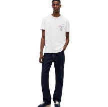 TOMMY JEANS REG CITY SIGN EXT T-SHIRT ΜΠΛΟΥΖΑ ΑΝΔΡΙΚΗ ECRU