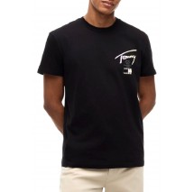 TOMMY JEANS REG CITY SIGN EXT T-SHIRT ΜΠΛΟΥΖΑ ΑΝΔΡΙΚΗ BLACK