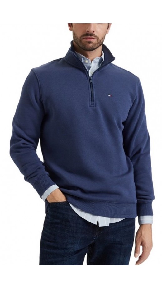 TOMMY JEANS REG FLEECE 1/4ZIP MOCK NECK ΜΠΛΟΥΖΑ ΦΟΥΤΕΡ ΑΝΔΡΙΚΗ BLUE