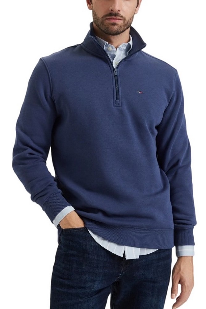 TOMMY JEANS REG FLEECE 1/4ZIP MOCK NECK ΜΠΛΟΥΖΑ ΦΟΥΤΕΡ ΑΝΔΡΙΚΗ BLUE